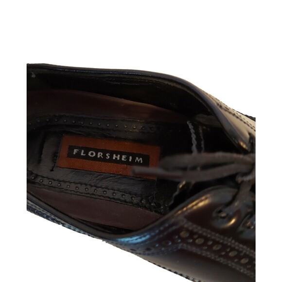 FLORSHEIM Men\'s BLACK 10.5 Oxford Shoe Leather Brogue Wingtip 540575 main image 4
